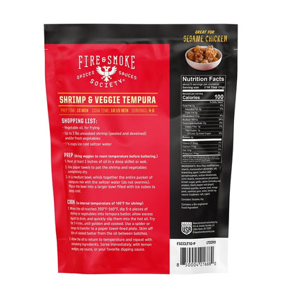Fire & Smoke Society Lucky Tempura Batter Coating Mix, 10.8oz