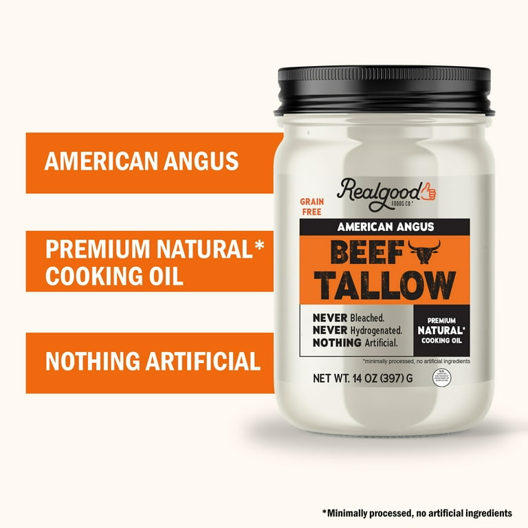 Real Good Foods Co. American Angus Beef Tallow Oil, 14oz