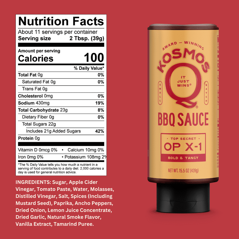 Kosmos Q OPX-1 Bold & Tangy BBQ Sauce