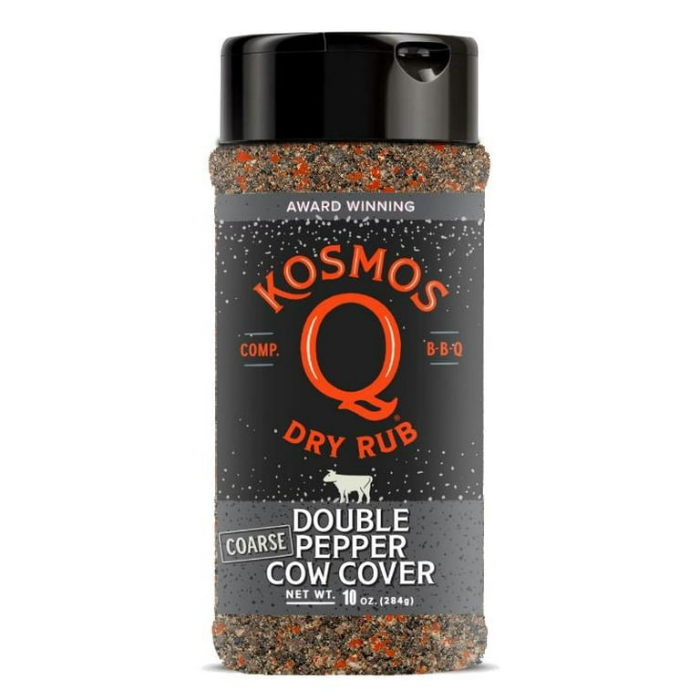 Kosmos Q Double Pepper Cow Cover Seasoning, 10 oz