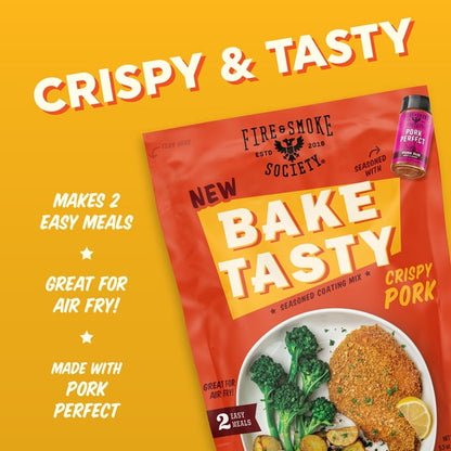 Fire & Smoke Society Bake Tasty Crispy Pork Seasoned Coating Mix, 5.3 oz