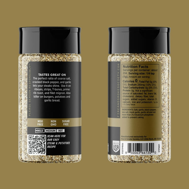 Fire & Smoke Society Steak Perfect Seasoning, 6.4oz