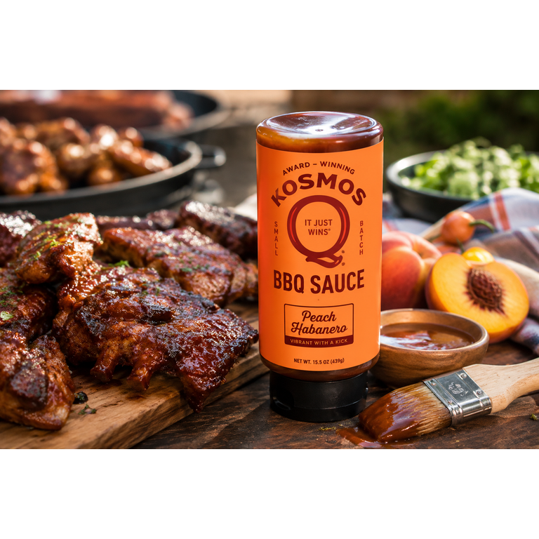 Kosmos Q Peach Habanero BBQ Sauce