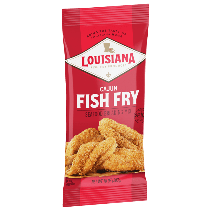 Louisiana Fish Fry Crispy Cajun Fish Fry Seasoned Coating Mix, 10 oz Bag