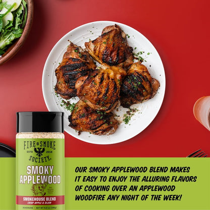 Fire & Smoke Society Smoky Applewood BBQ Seasoning, 6.9 oz