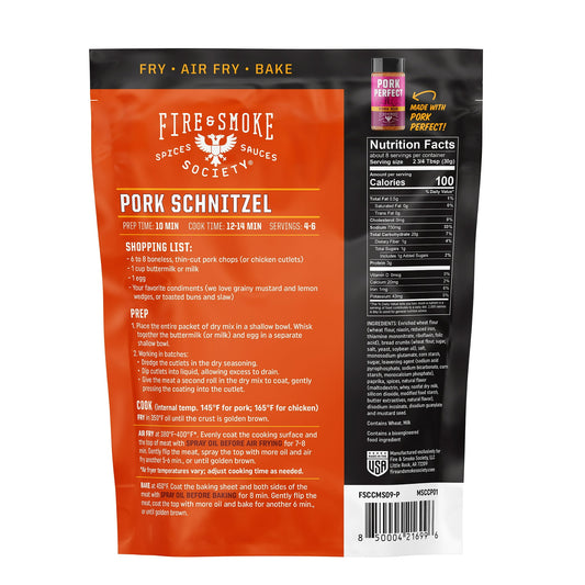 Fire & Smoke Society Mr. Schnitzel Crispy Coating Fry Mix, 9.5oz