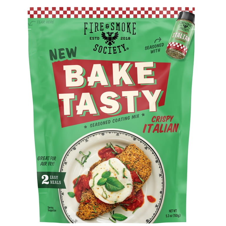 Fire & Smoke Society Bake Tasty Italian Seasoned Coating Mix, 5.3oz