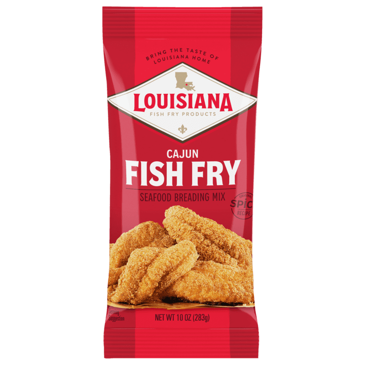 Louisiana Fish Fry Crispy Cajun Fish Fry Seasoned Coating Mix, 10 oz Bag