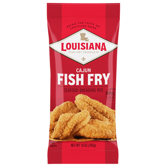 Louisiana Fish Fry Crispy Cajun Fish Fry Seasoned Coating Mix, 10 oz Bag