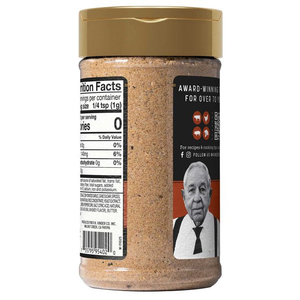 Kinder's Whiskey Peppercorn Seasoning, 9.7 oz