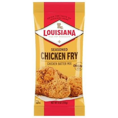Louisiana Crispy Seasoned Chicken Fry Coating Powder Mix, 9oz