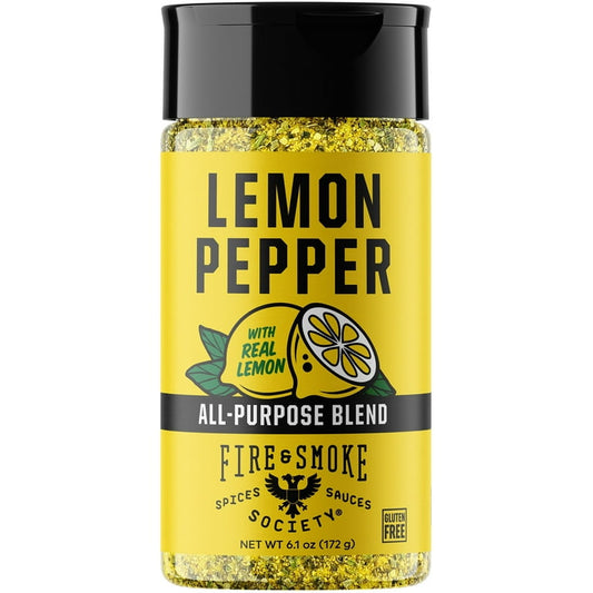 Fire & Smoke Society Lemon Pepper Seasoning, 6oz