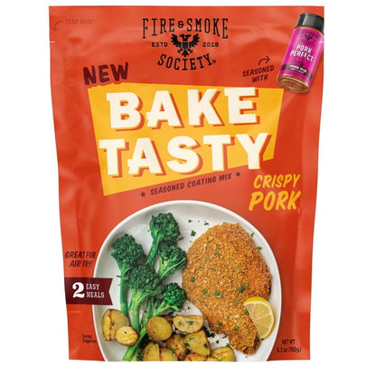 Fire & Smoke Society Bake Tasty Crispy Pork Seasoned Coating Mix, 5.3 oz