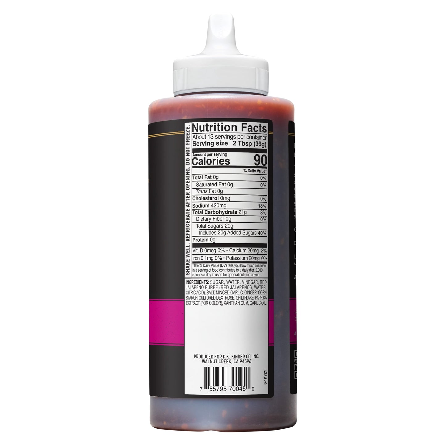 Kinder's Gold Label Sweet Chili Garlic Dipping Sauce, 16.1 oz