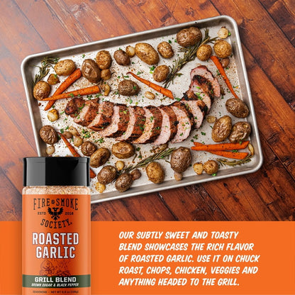 Fire & Smoke Society Roasted Garlic Seasoning, 6.9 oz