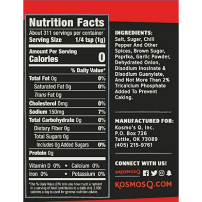 Kosmos Q Dirty Bird Dry BBQ Rub, 11 oz