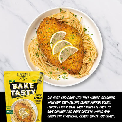 Fire & Smoke Society Bake Tasty Lemon Pepper Seasoned Coating Mix, 5.3 oz