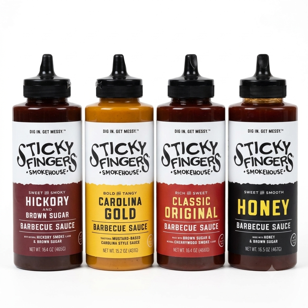 Sticky Fingers Smokehouse Barbecue Sauce Variety Pack