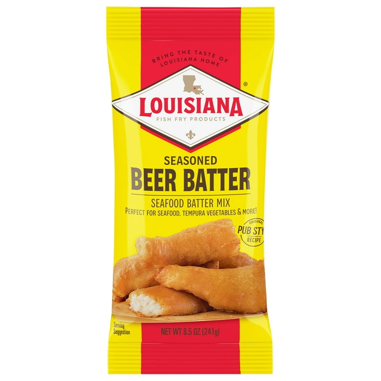 Louisiana Beer Batter Crispy Seafood Coating Mix, 8.5oz