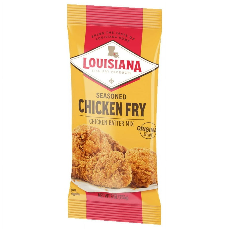 Louisiana Crispy Seasoned Chicken Fry Coating Powder Mix, 9oz