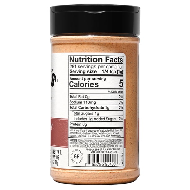 Kinder's Sweet and Smoky Bacon Seasoning, 9.9 oz.