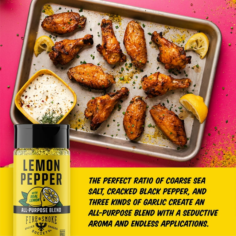 Fire & Smoke Society Lemon Pepper Seasoning, 6oz