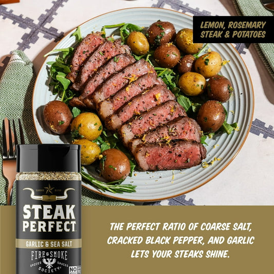 Fire & Smoke Society Steak Perfect Seasoning, 6.4oz