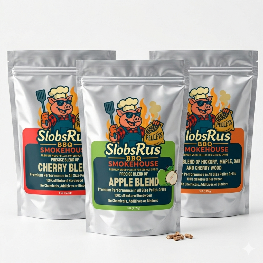 SlobsRus Smokehouse Trio: Premium Wood Pellet Bundle