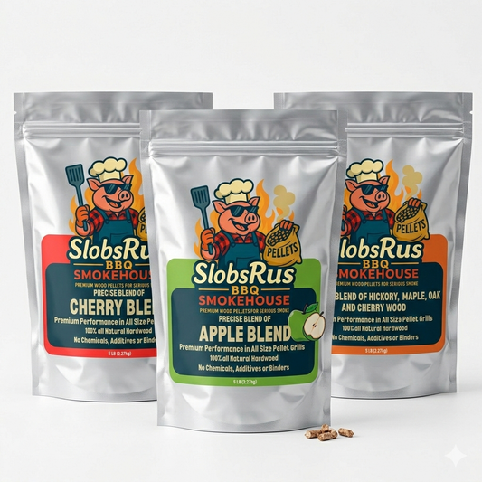 SlobsRus Smokehouse Trio: Premium Wood Pellet Bundle