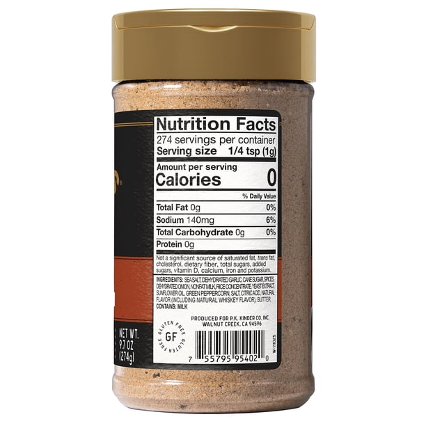Kinder's Whiskey Peppercorn Seasoning, 9.7 oz