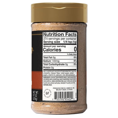 Kinder's Whiskey Peppercorn Seasoning, 9.7 oz