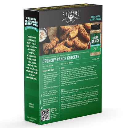 Fire & Smoke Society Crunchy Ranch Chicken Coating Fry Mix, 9.6oz